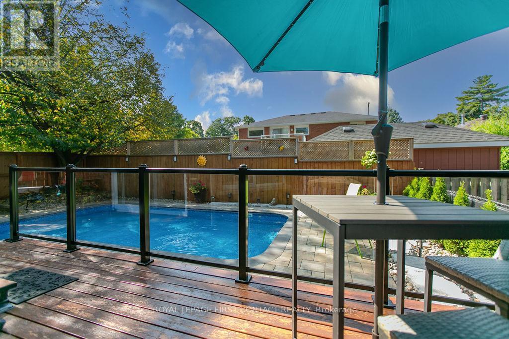 13 Irwin Drive, Barrie, ON - Outdoor With In Ground Pool With Deck Patio Veranda