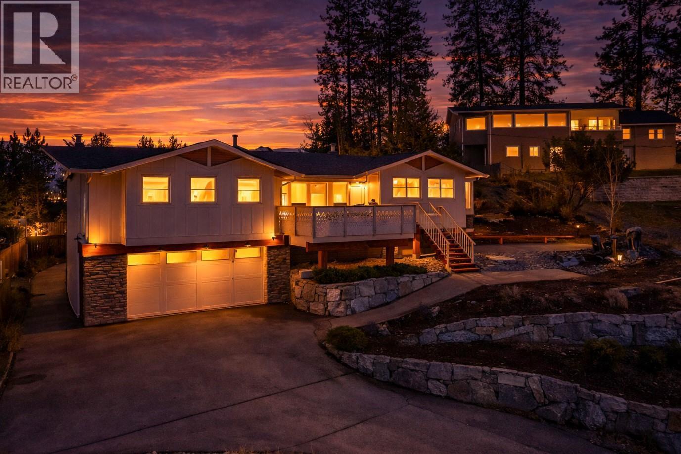 Twilight setting *virtual rendering - 488 Sheila Crescent, Kelowna, BC - Outdoor