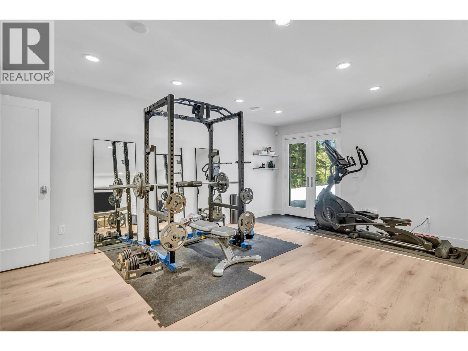 Lower level walkout basement - 2376 Saucier Road, Kelowna, BC - Indoor Photo Showing Gym Room