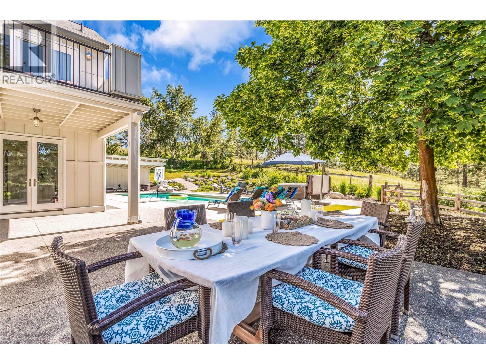 Plenty of space to gather outdoors - 2376 Saucier Road, Kelowna, BC - Outdoor With Balcony With Deck Patio Veranda
