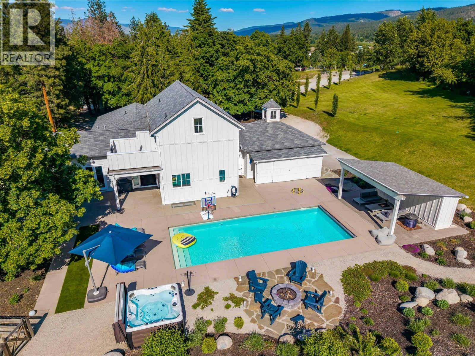 2376 Saucier Road, Kelowna, BC - Outdoor With In Ground Pool With View