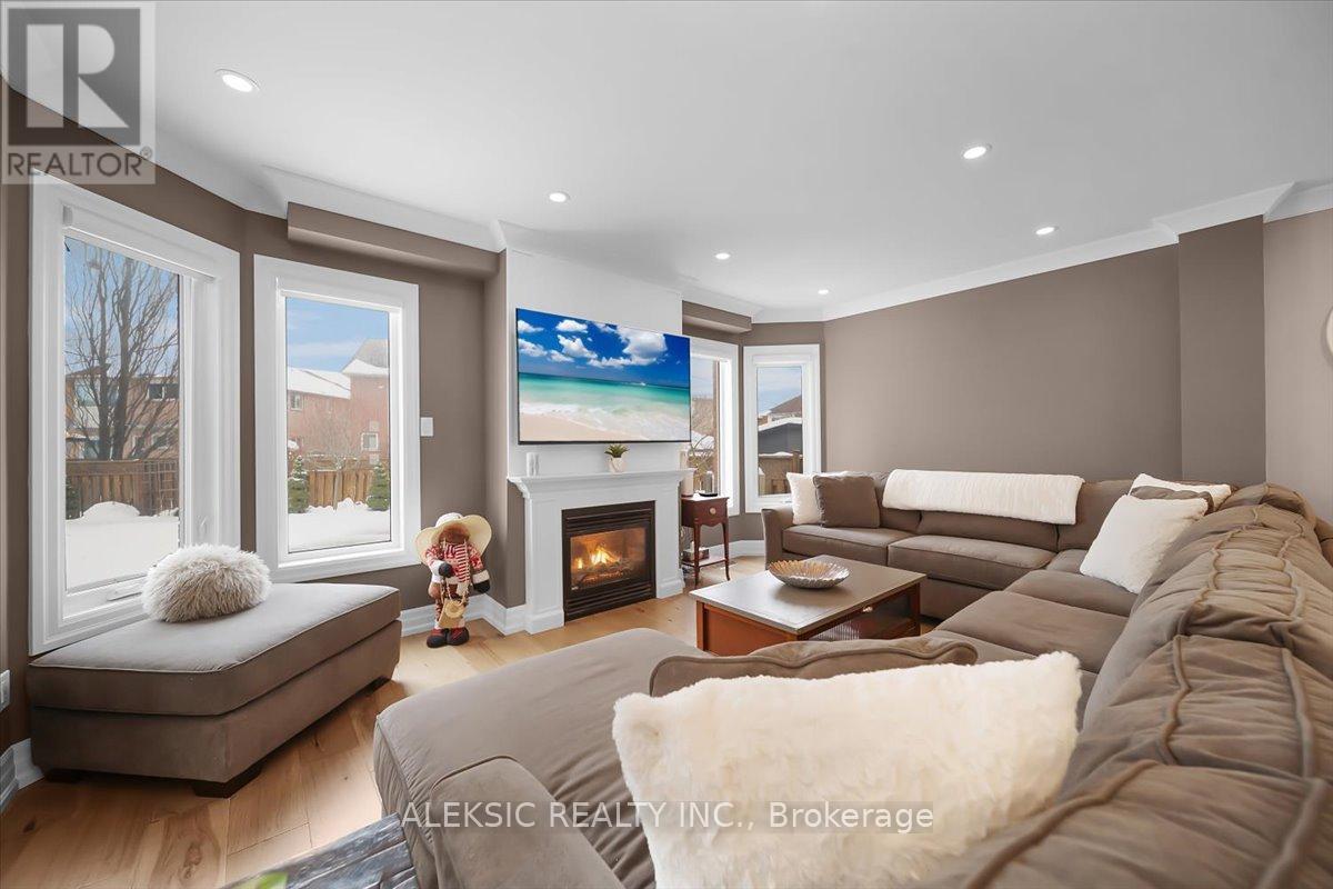 33 Hillpath Crescent, Brampton, ON - Indoor Photo Showing Living Room With Fireplace