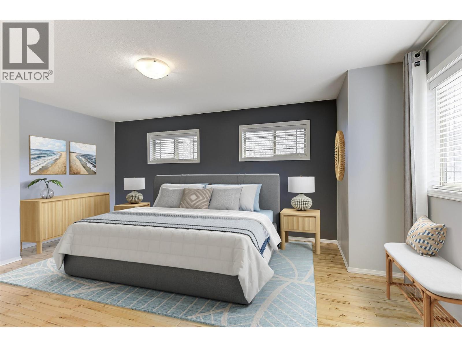 Virtually staged Primary bedroom - 546 South Crest Drive Lot# 1, Kelowna, BC - Indoor Photo Showing Bedroom