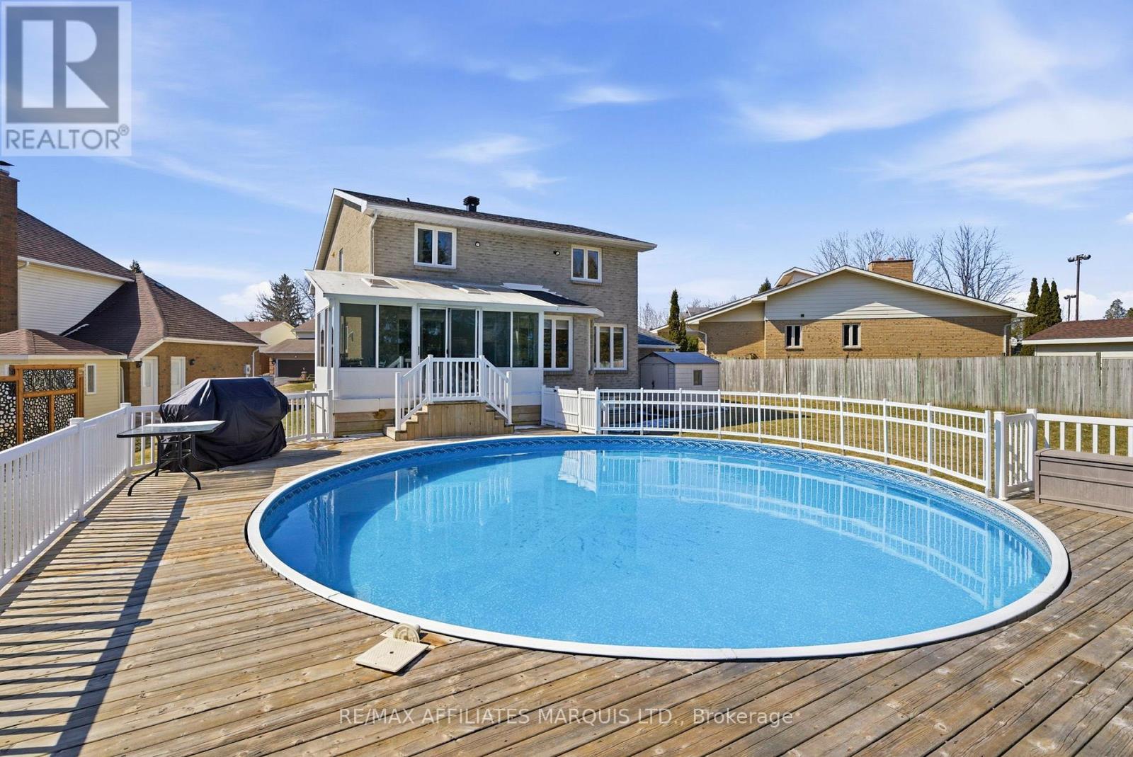 884 Kenyon Crescent, Cornwall, ON - Outdoor With Above Ground Pool With Deck Patio Veranda With Backyard With Exterior