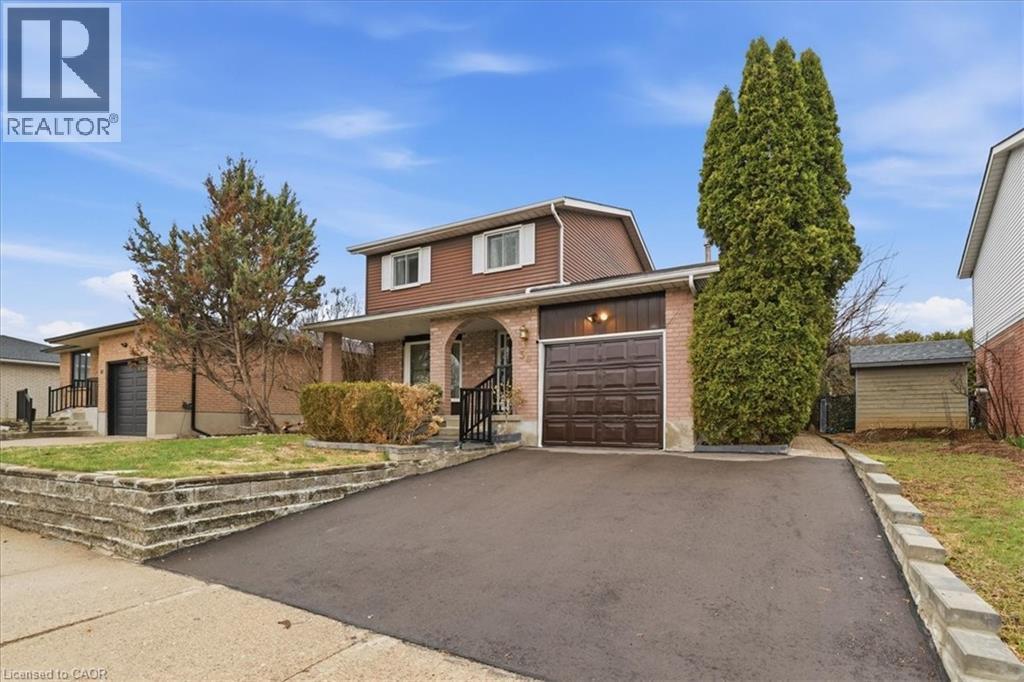 Exterior front and 2 car driveway - 56 Rushbrook Drive, Kitchener, ON - Outdoor