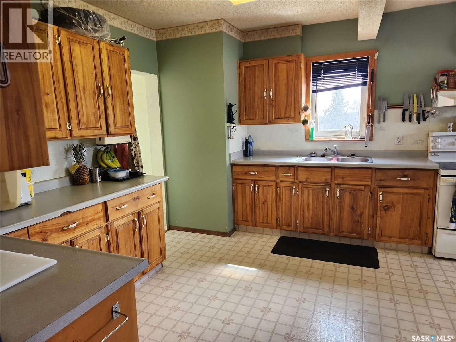 705 Main Street, Zenon Park, SK - Indoor Photo Showing Kitchen With Double Sink