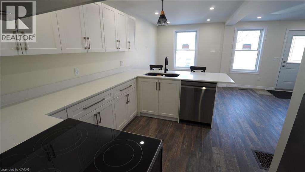 246 Forest Avenue, Hamilton, ON - Indoor Photo Showing Kitchen With Double Sink