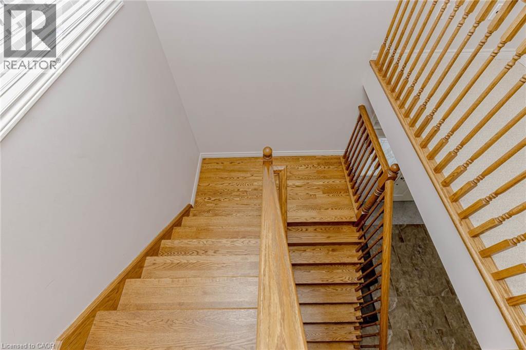 Stairway with wood finished floors - 2 Doon Creek Street, Kitchener, ON - Indoor Photo Showing Other Room