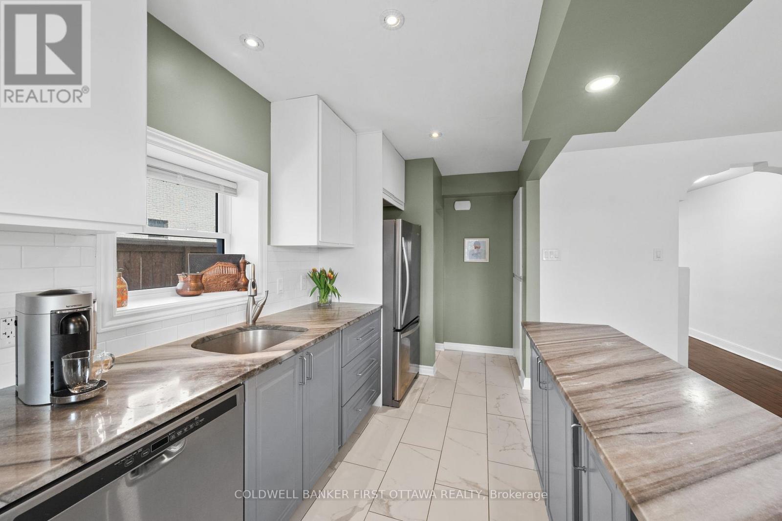 Ample storage w pantry space & 2 tone cabinets. - 12 Stevenson Avenue, Ottawa, ON - Indoor Photo Showing Kitchen