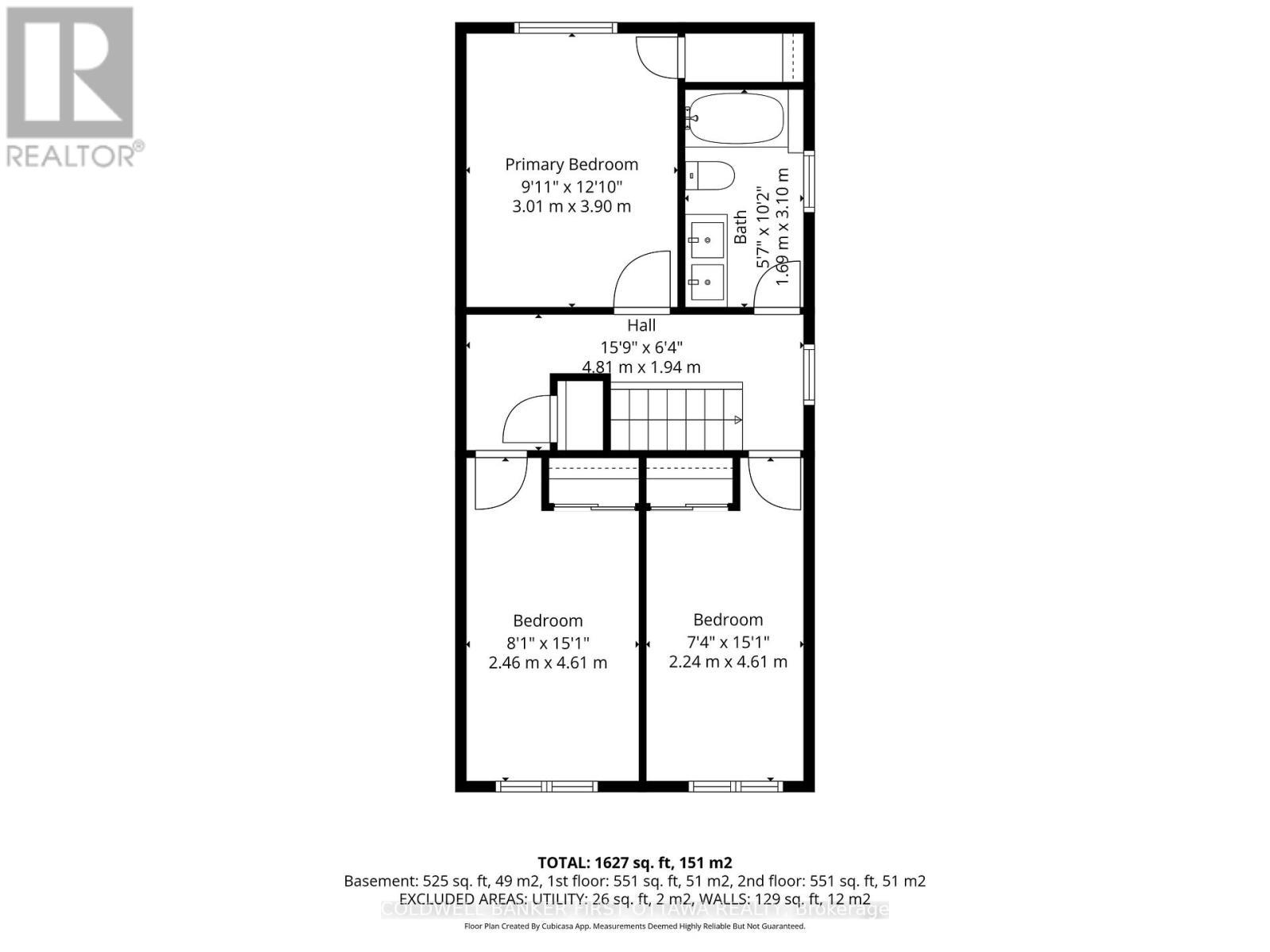 2nd Level Floorplan. - 12 Stevenson Avenue, Ottawa, ON - Other