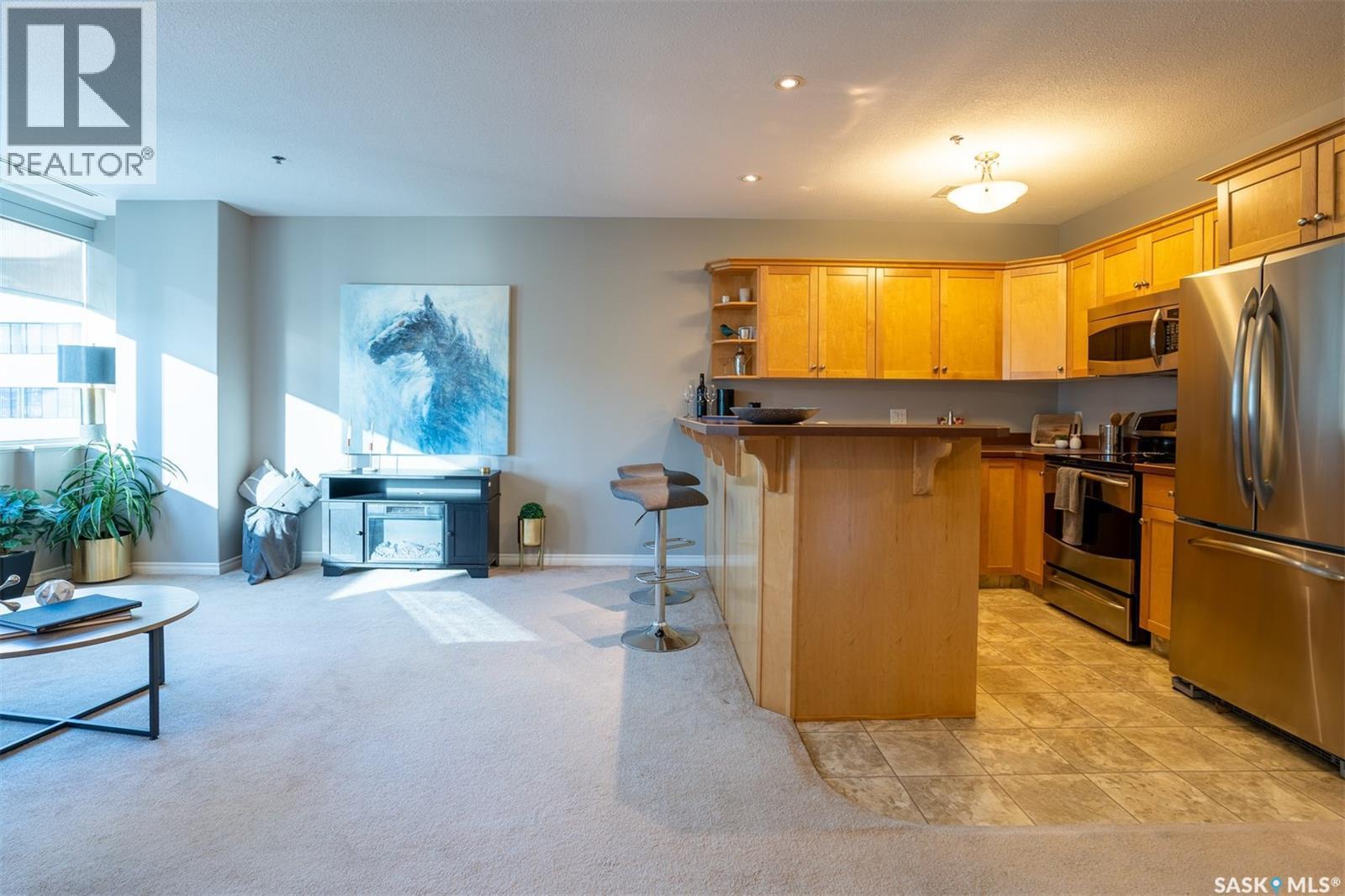 1002 1914 Hamilton Street, Regina, SK - Indoor Photo Showing Kitchen With Stainless Steel Kitchen