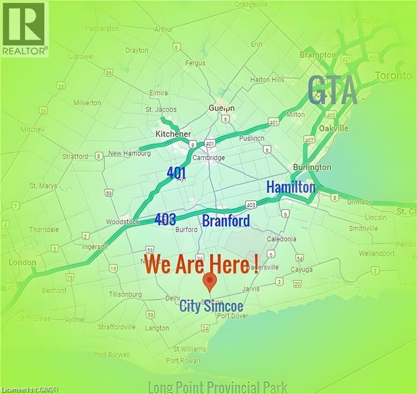 Map / location - 2474 Highway 24, Simcoe, ON