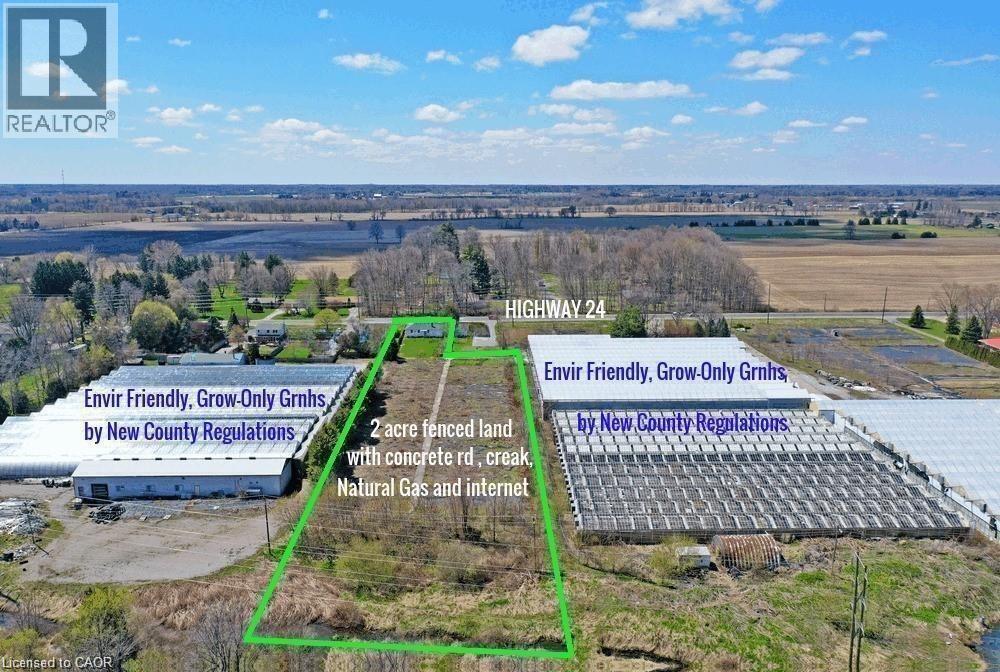 View of property location with property parcel outlined - 2474 Highway 24, Simcoe, ON
