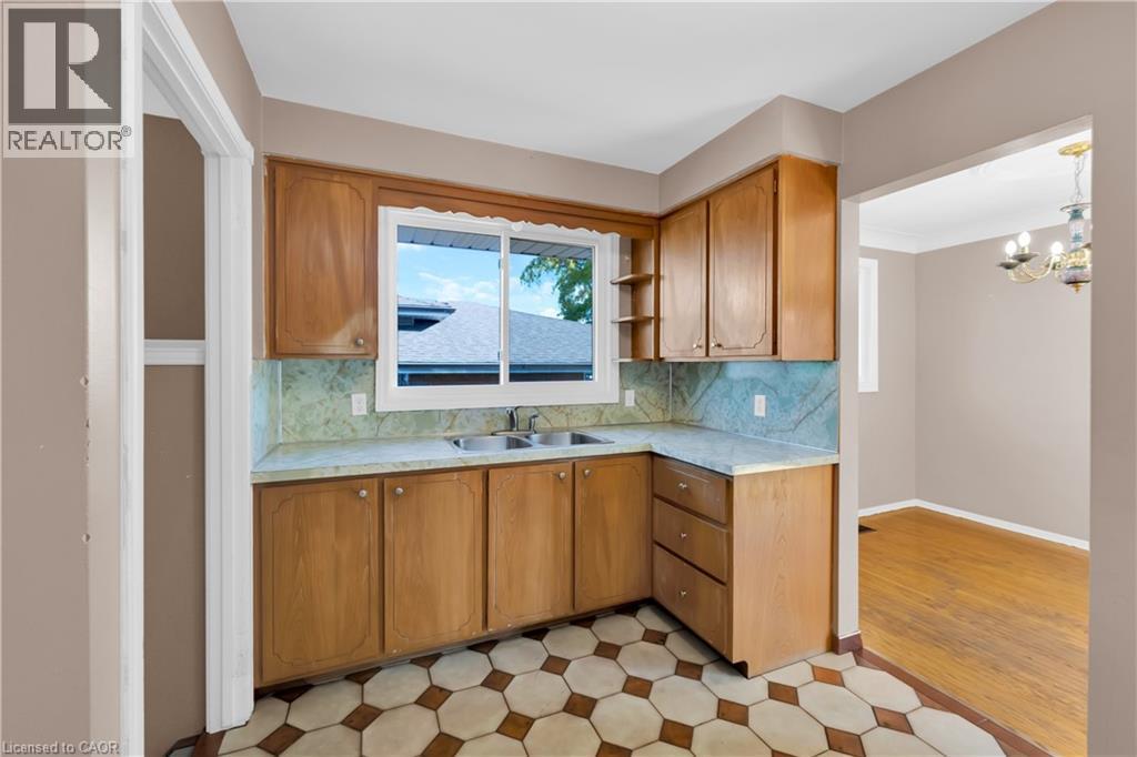 112 Purdy Crescent, Hamilton, ON - Indoor Photo Showing Kitchen With Double Sink