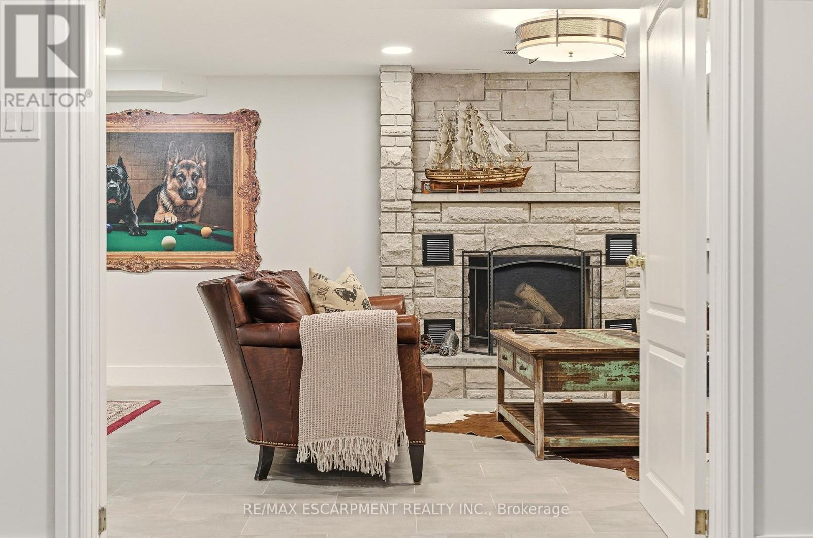 82 Maple Drive, Hamilton, ON - Indoor With Fireplace