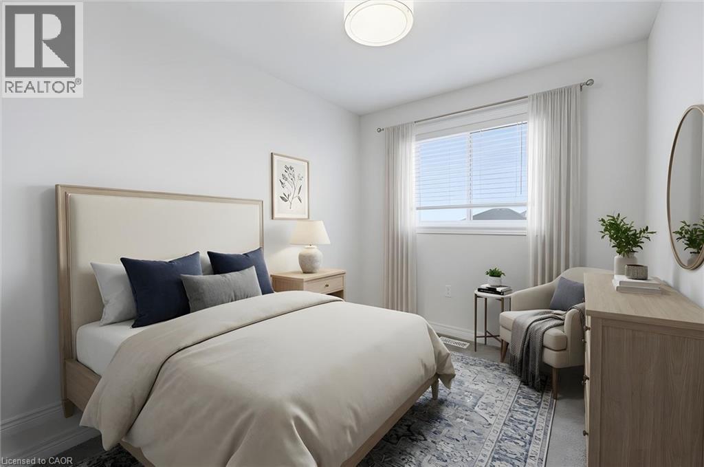 Virtual staged for illustration purposes. - 122 E Dundas Street E Unit# 9, Waterdown, ON - Indoor Photo Showing Bedroom