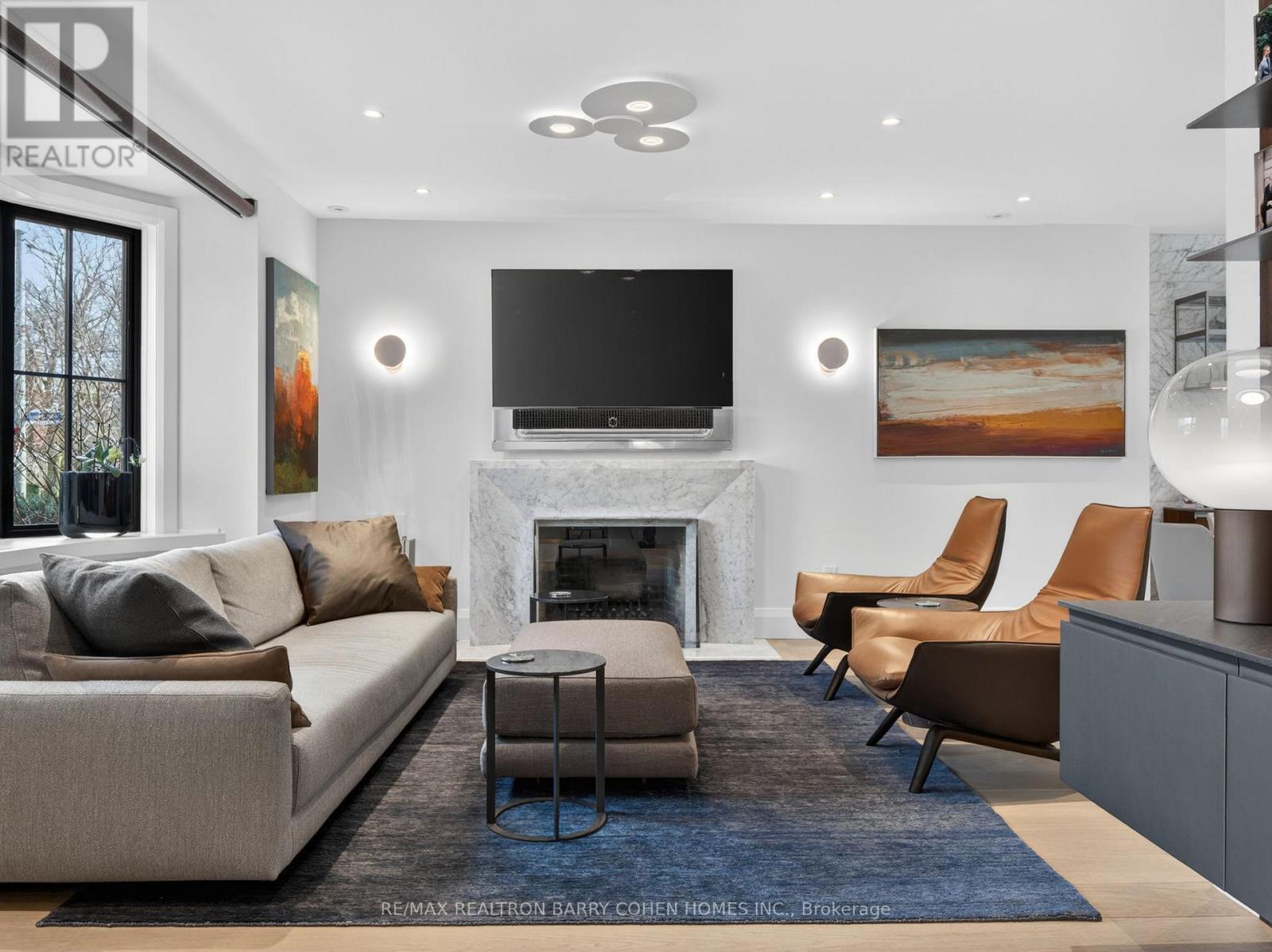 130 Mona Drive, Toronto, ON - Indoor Photo Showing Living Room With Fireplace