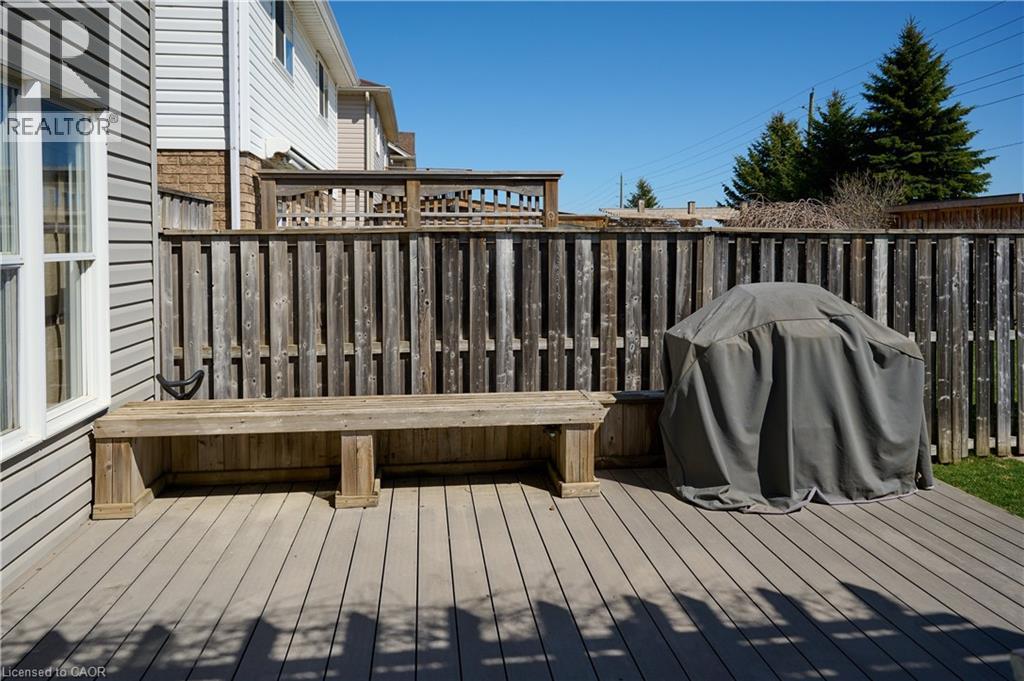 Wooden terrace with area for grilling - 126 Snowdrop Crescent, Kitchener, ON - Outdoor With Deck Patio Veranda