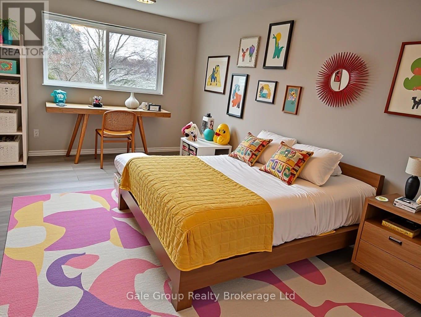 virtually staged second bedroom - 165 Brookside Crescent, Kitchener, ON - Indoor Photo Showing Bedroom