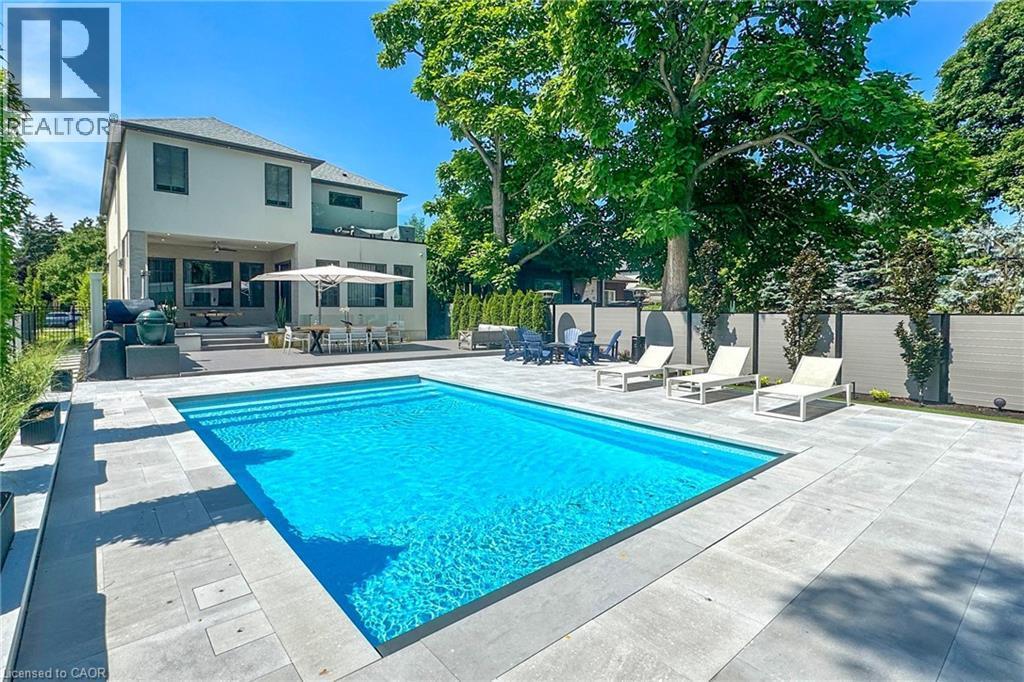 977 Gorton Avenue, Burlington, ON - Outdoor With In Ground Pool With Deck Patio Veranda