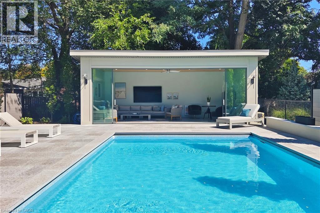 977 Gorton Avenue, Burlington, ON - Outdoor With In Ground Pool With Deck Patio Veranda