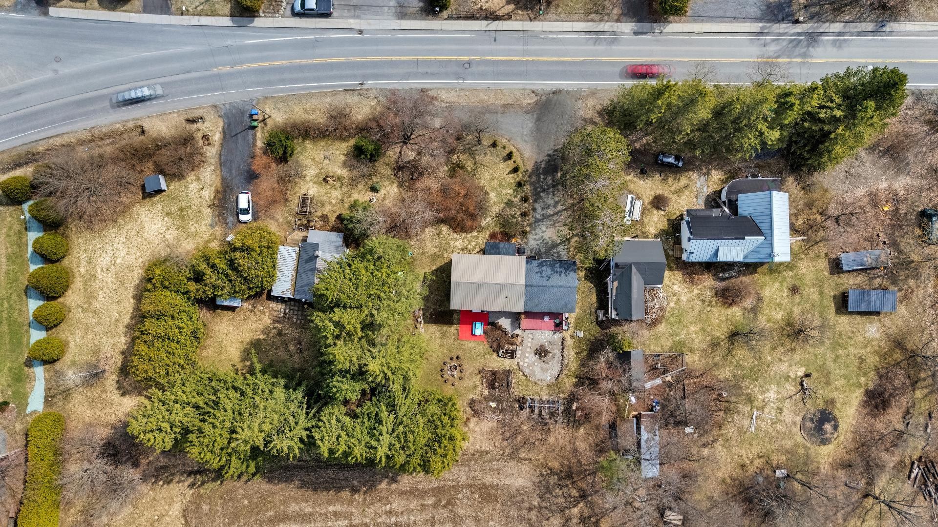 Aerial View - 97 Rue Principale N., Sutton, QC - Outdoor With View