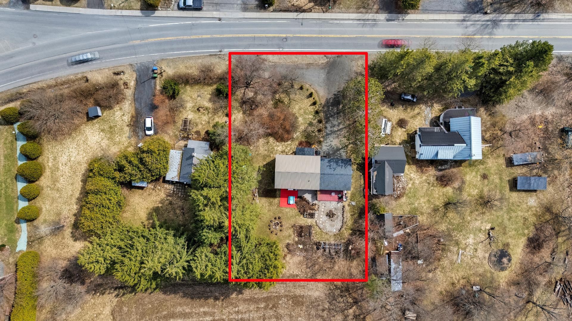 Aerial View - 97 Rue Principale N., Sutton, QC - Outdoor With View