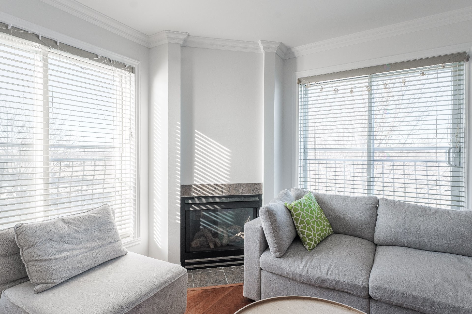 Living Room - 302-6535 Boul. Chevrier, Brossard, QC - Indoor Photo Showing Living Room With Fireplace