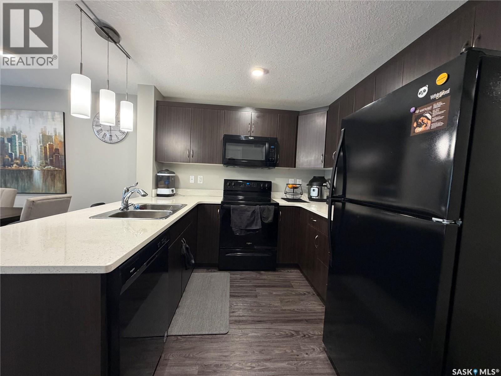 201 110 Akhtar Bend, Saskatoon, SK - Indoor Photo Showing Kitchen With Double Sink