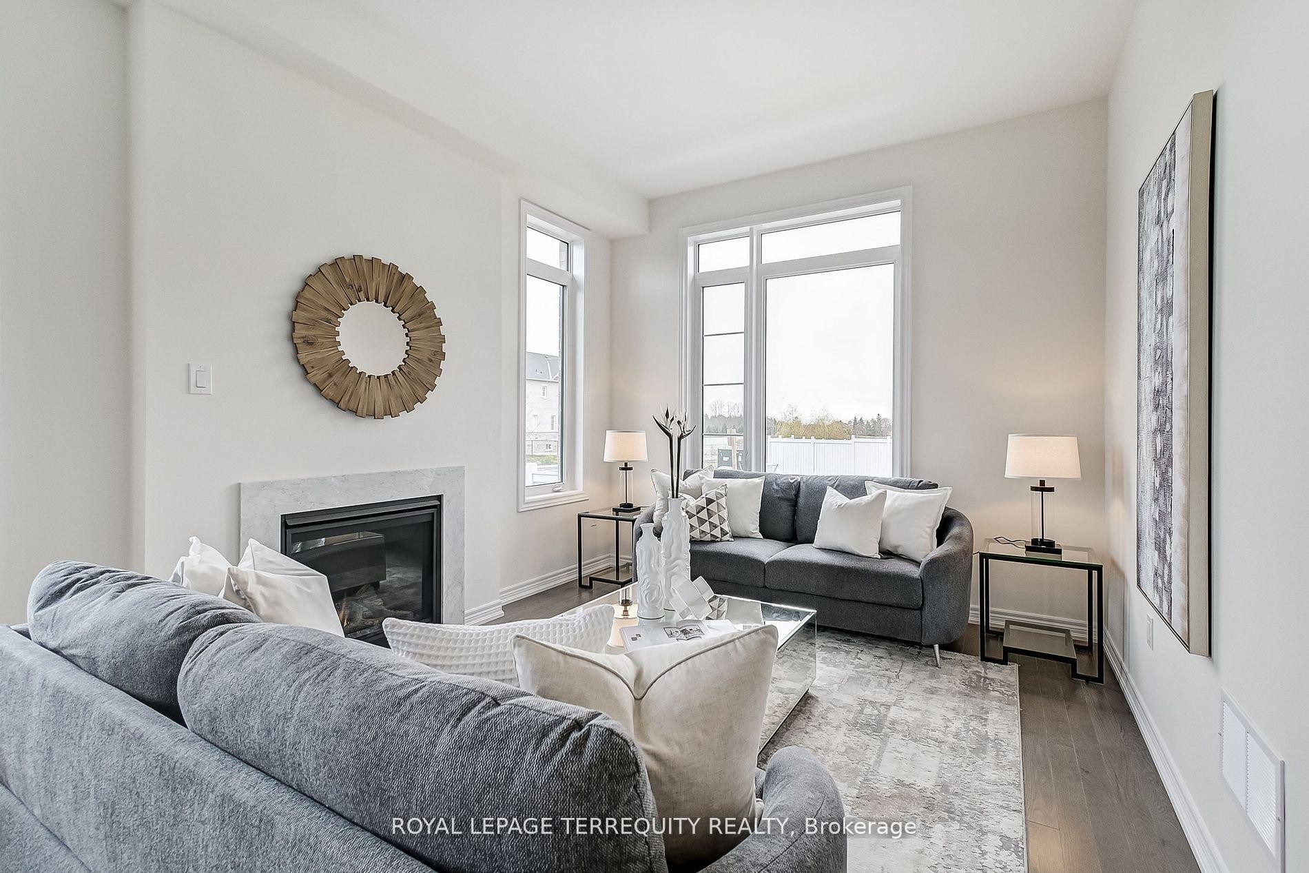 244 Mckean Drive, Whitchurch-Stouffville, ON - Indoor Photo Showing Living Room With Fireplace