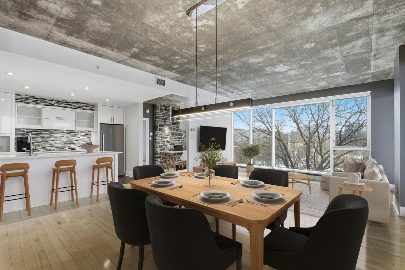 Overall view - 611-50 Rue Des Seigneurs, Montréal (Le Sud-Ouest), QC - Indoor Photo Showing Dining Room