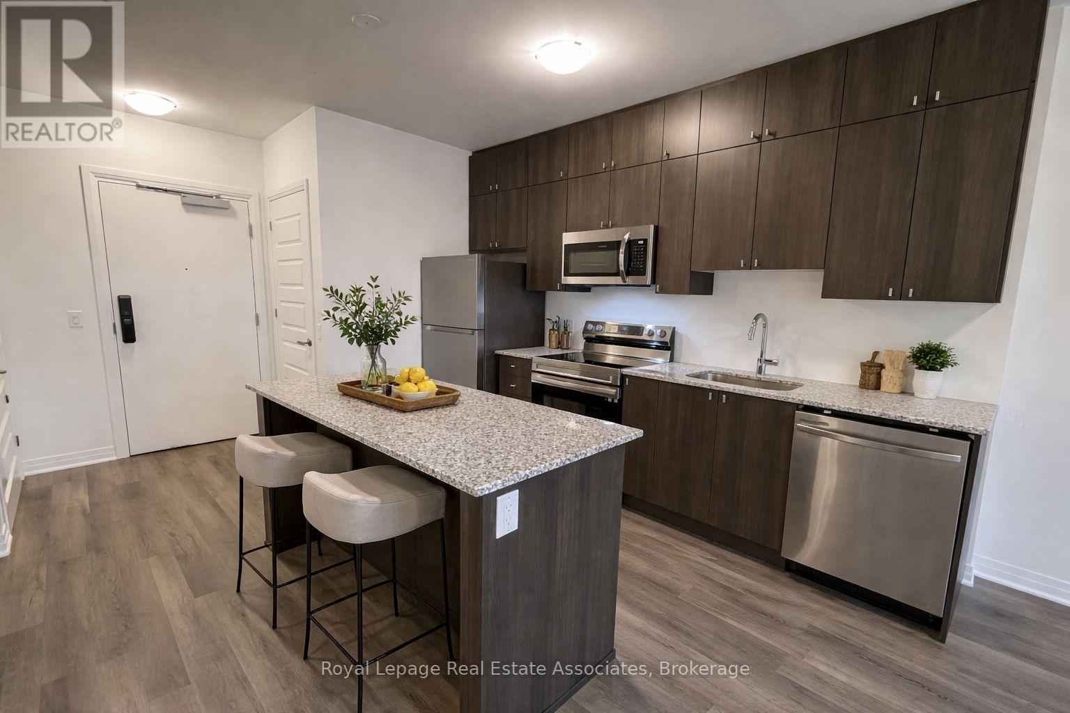 Digitally Staged - 108 - 460 Gordon Krantz Avenue, Milton, ON - Indoor Photo Showing Kitchen