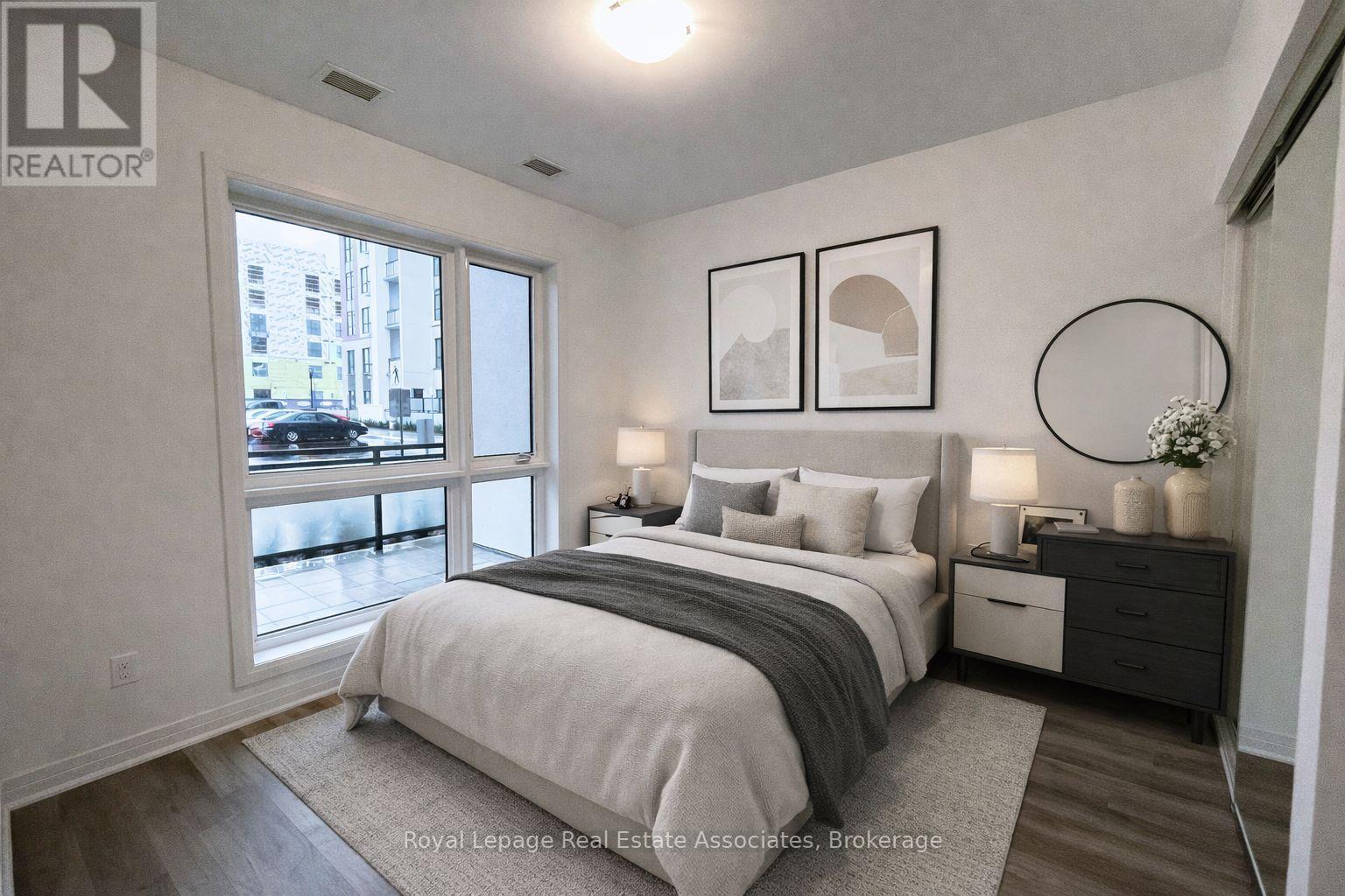 Digitally Staged - 108 - 460 Gordon Krantz Avenue, Milton, ON - Indoor Photo Showing Bedroom