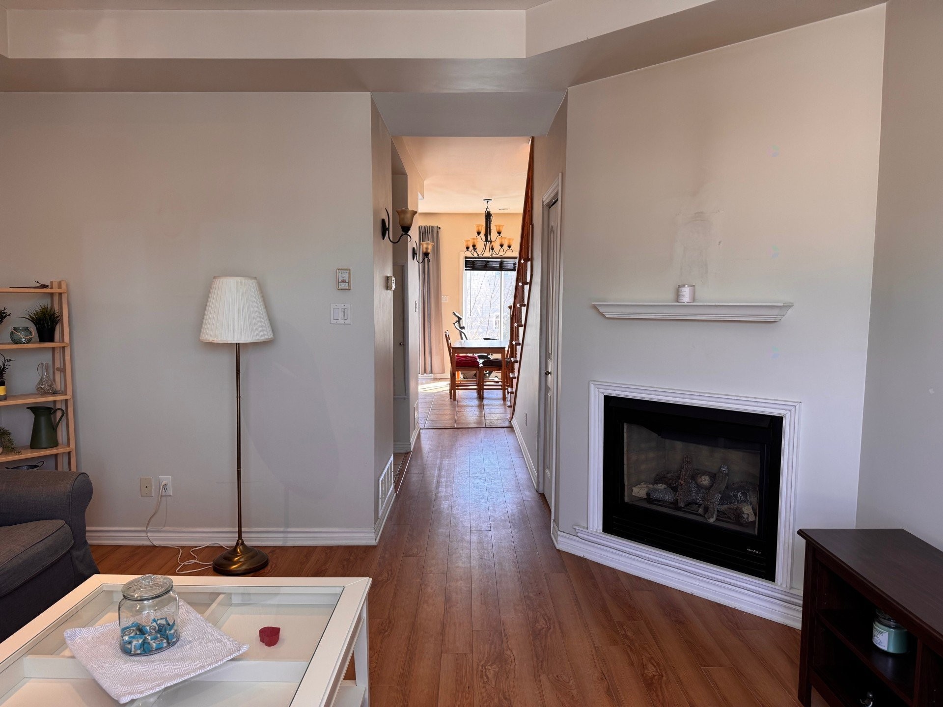 Living Room - 7844 Rue Lemelin, Brossard, QC - Indoor Photo Showing Living Room With Fireplace