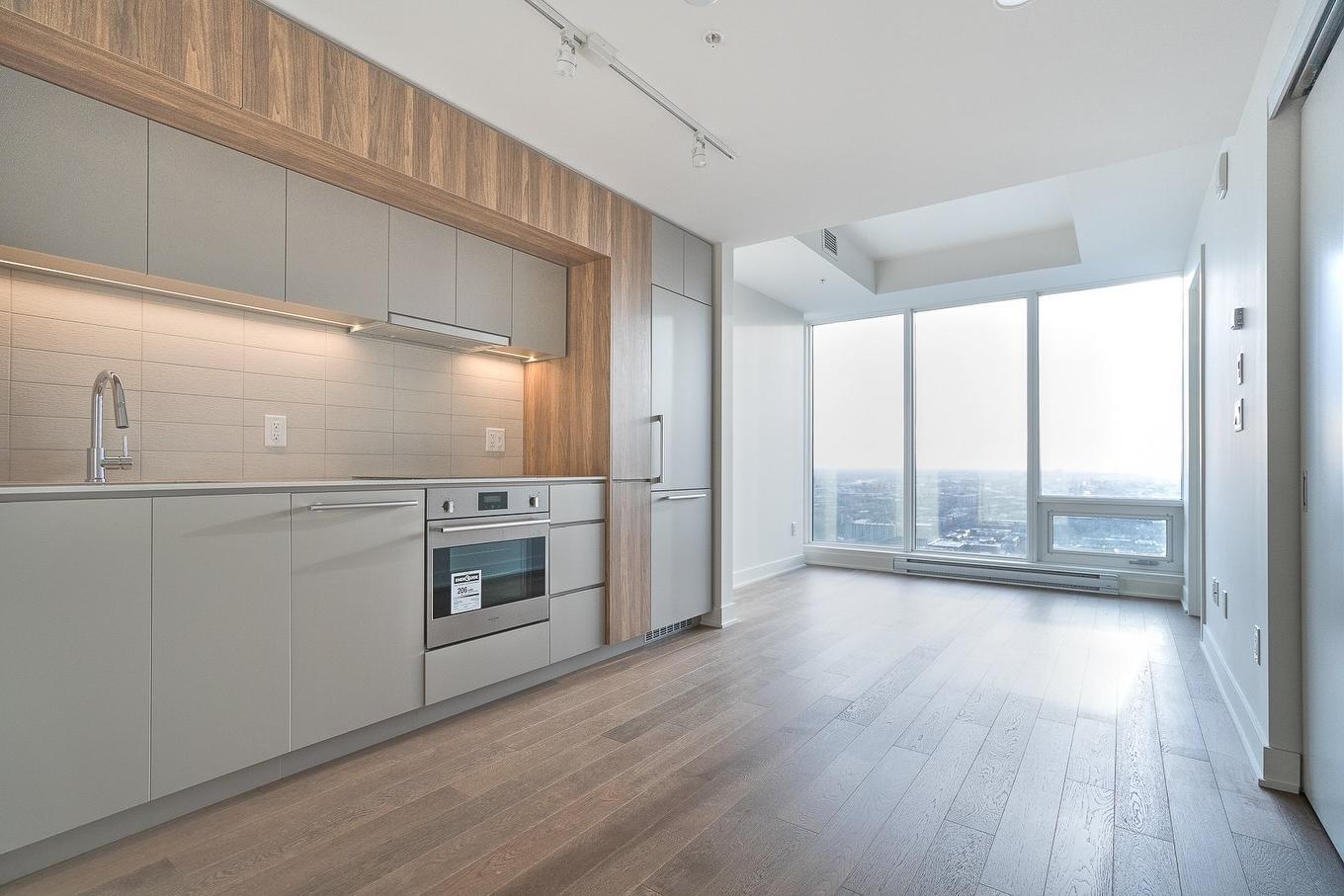 Salon - 2611-1288 Rue St-Antoine O., Montréal (Ville-Marie), QC - Indoor Photo Showing Kitchen