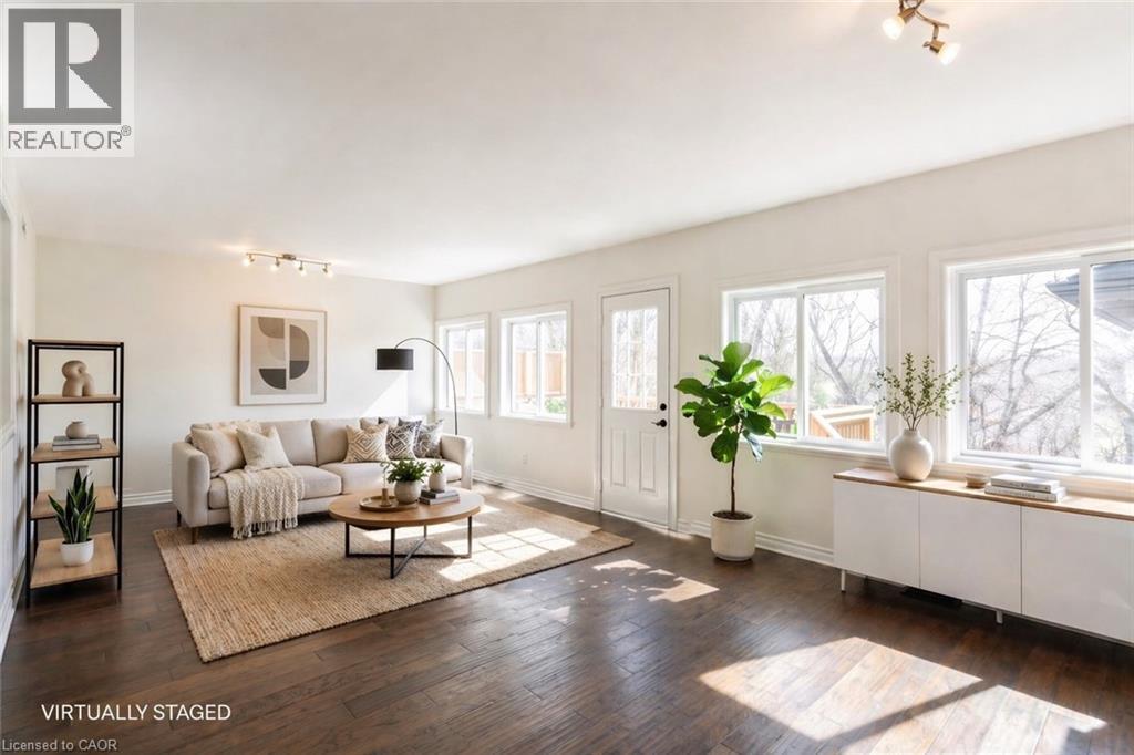 Virtually Staged - 621 Rosseau Road, Hamilton, ON - Indoor Photo Showing Living Room
