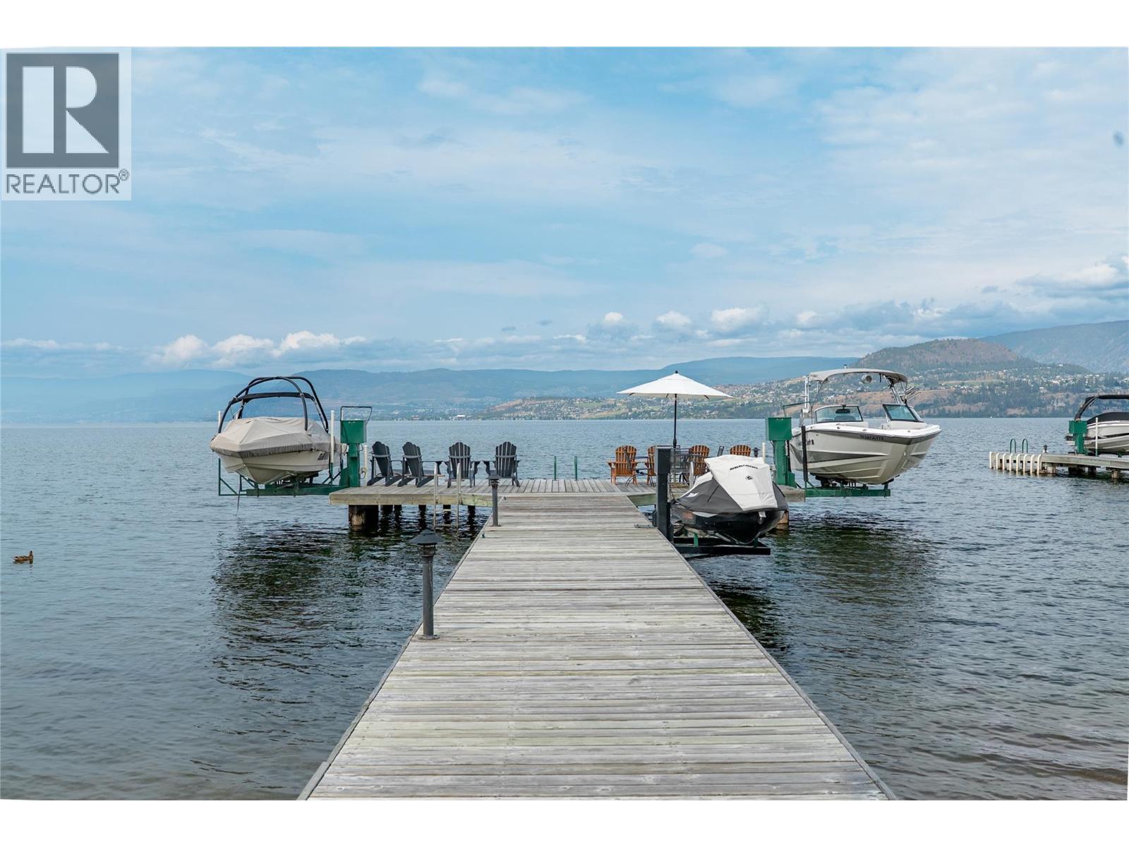 Views directly down the lake to Peachland - 4110 Lakeshore Road, Kelowna, BC - Outdoor With Body Of Water With View
