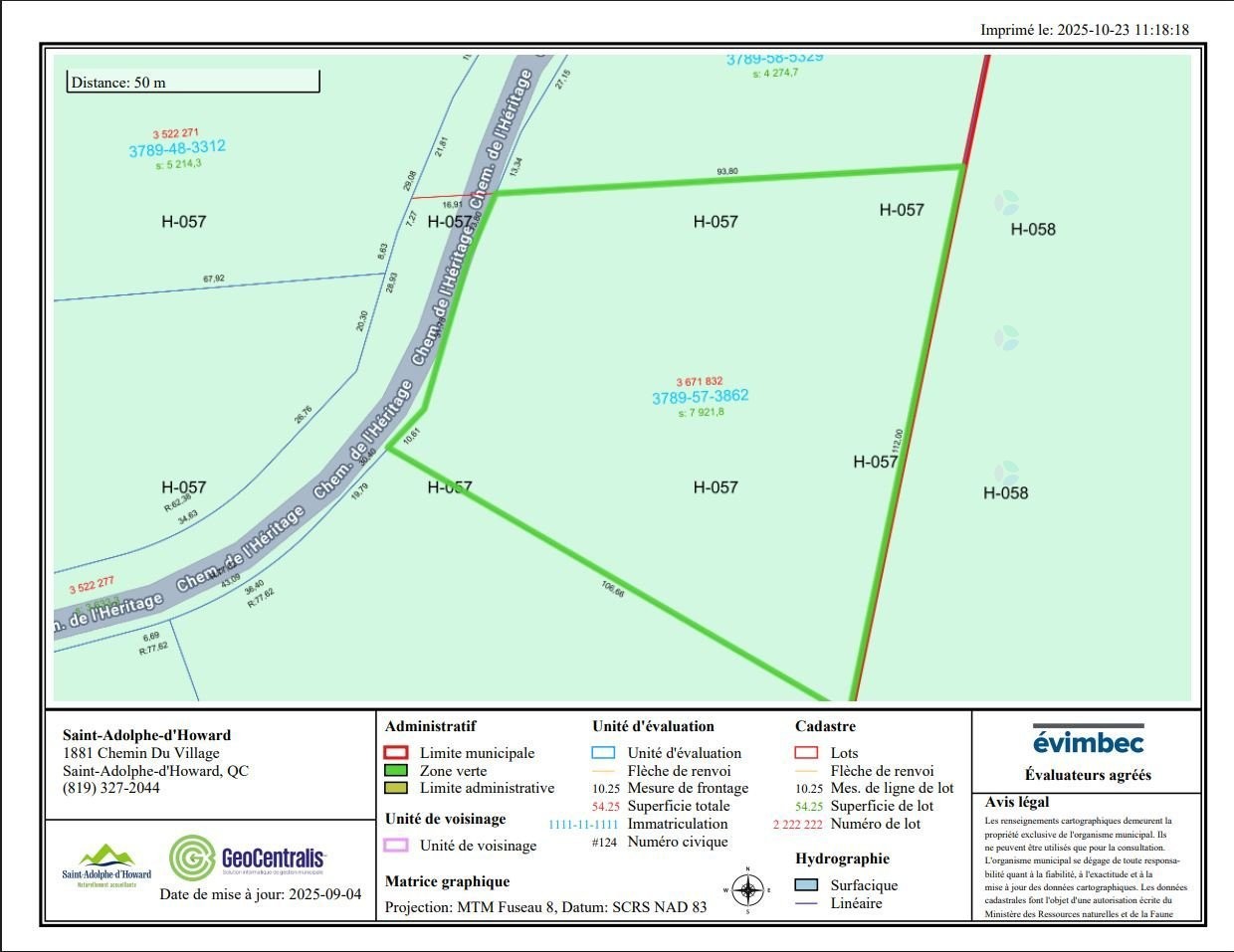 Extérieur - Ch. De L'Héritage, Saint-Adolphe-D'Howard, QC