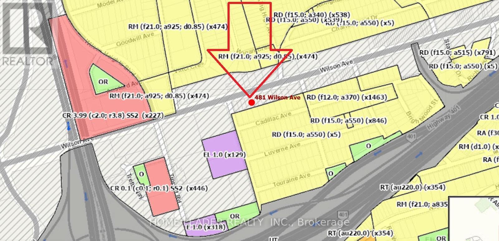 Existing Zoning - 481 Wilson Avenue, Toronto, ON