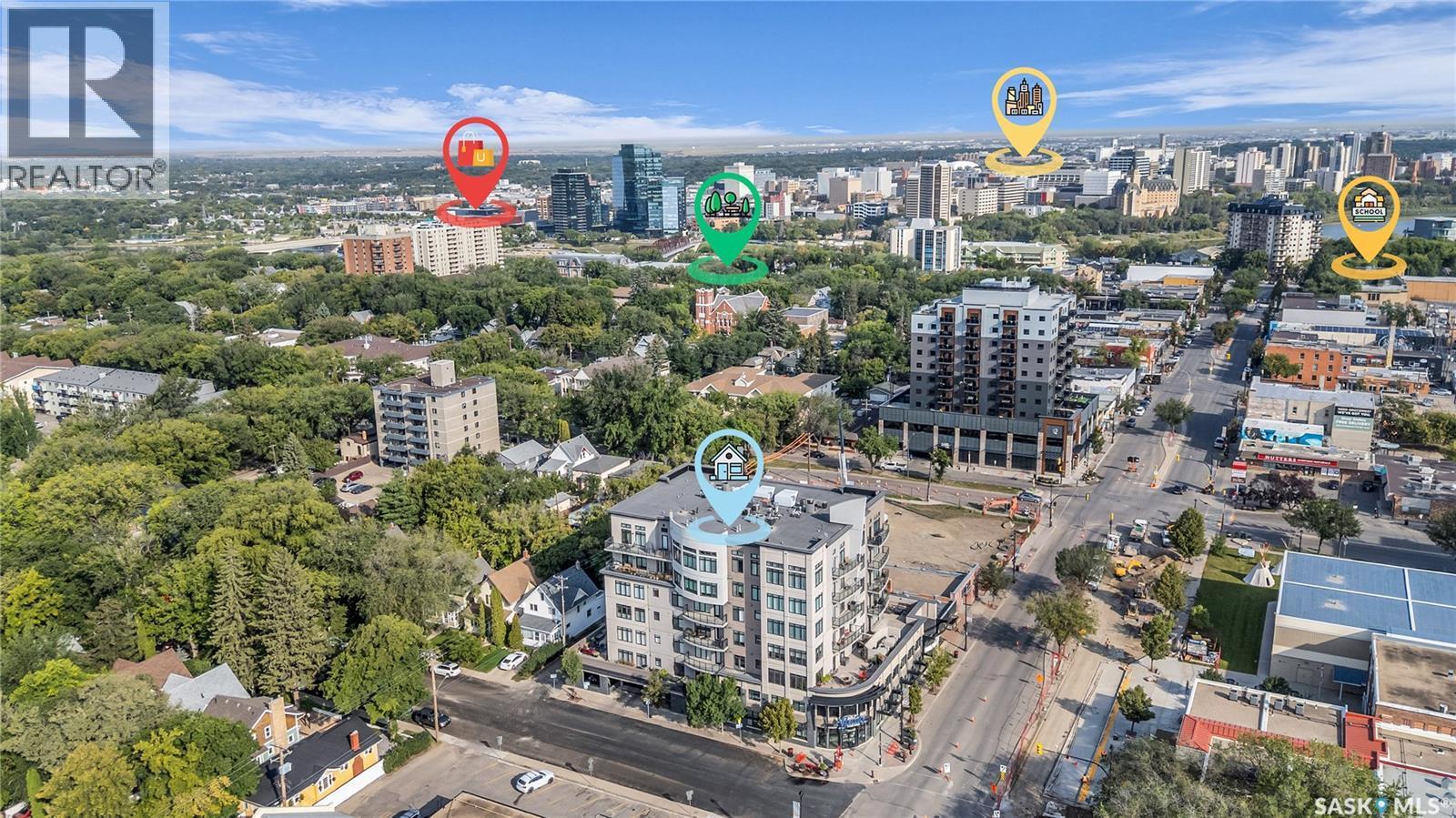 501 922 Broadway Avenue, Saskatoon, SK - Outdoor With View