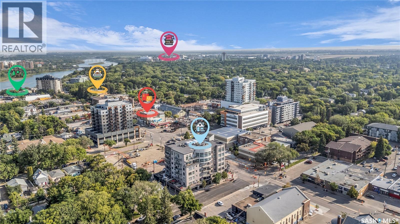 501 922 Broadway Avenue, Saskatoon, SK - Outdoor With View