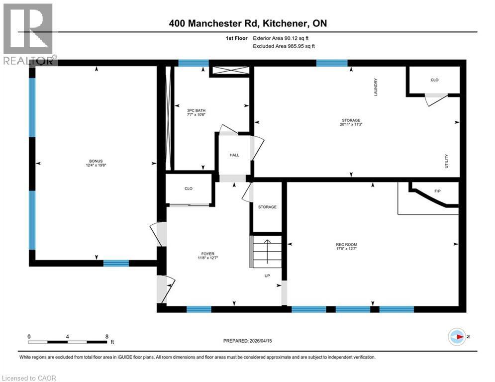 Floor plan - 400 Manchester Road, Kitchener, ON - Other