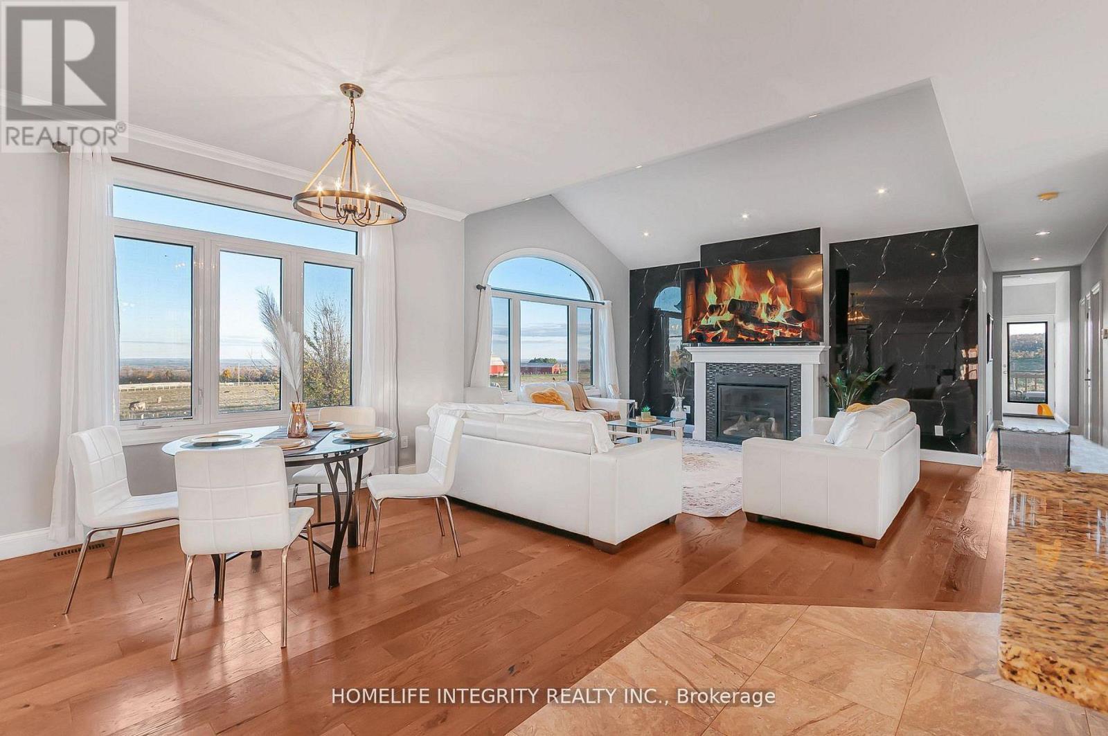 838722 4Th Line E, Mulmur, ON - Indoor Photo Showing Living Room With Fireplace
