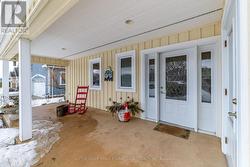 Covered porch for morning coffee - 