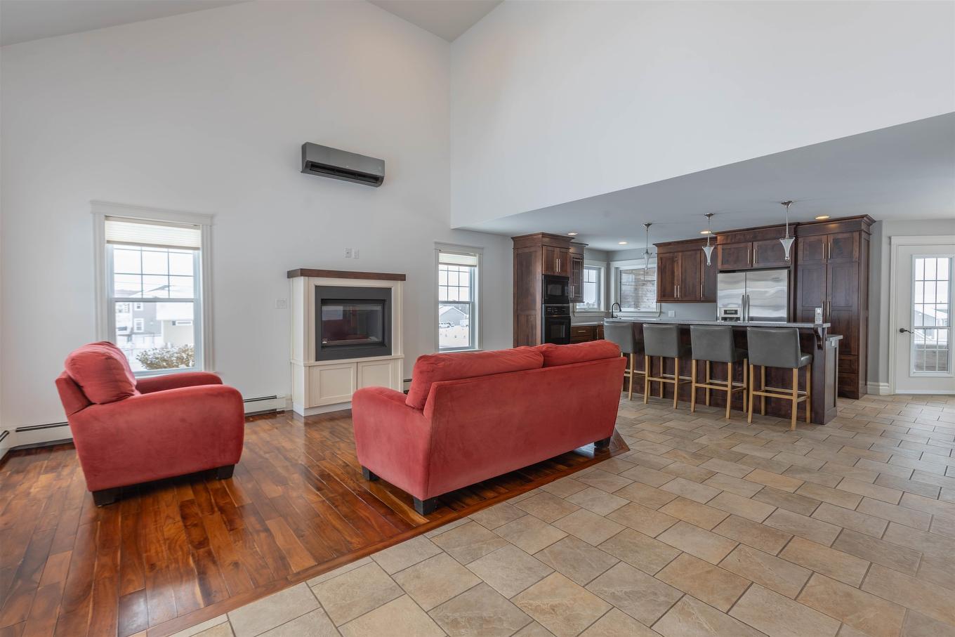 149 Prospect Drive, Stratford, PE - Indoor Photo Showing Living Room With Fireplace