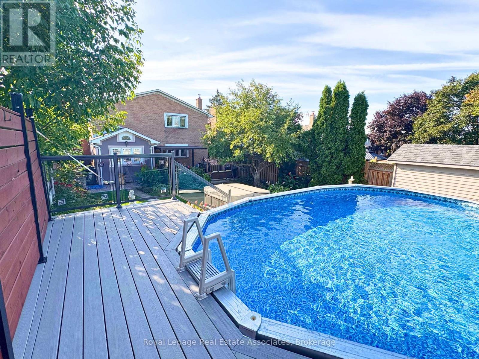 Summer Photos - 1311 Underwood Drive, Mississauga, ON - Outdoor With Above Ground Pool With Deck Patio Veranda
