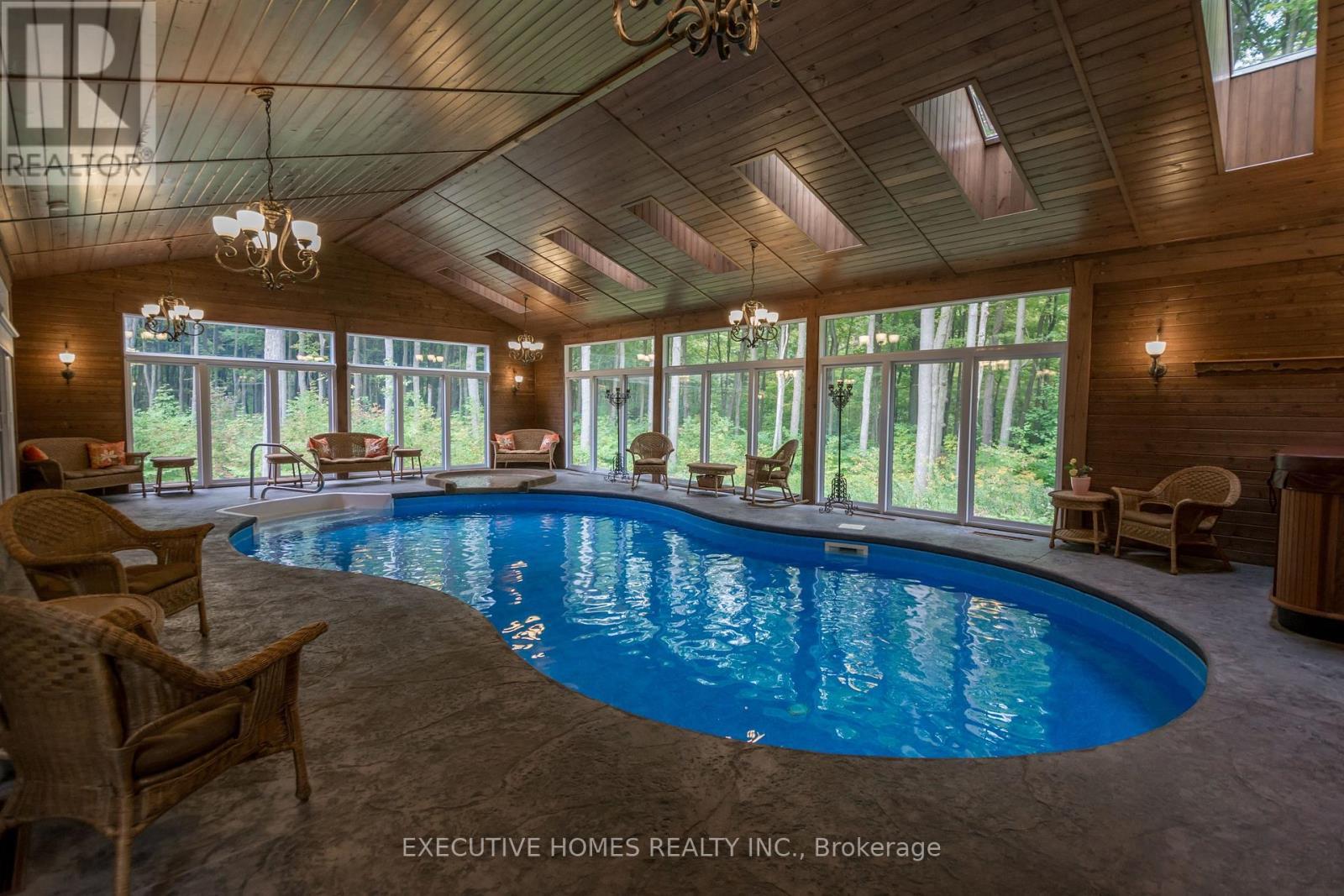7651 Milburough Line, Milton, ON - Indoor Photo Showing Other Room With In Ground Pool