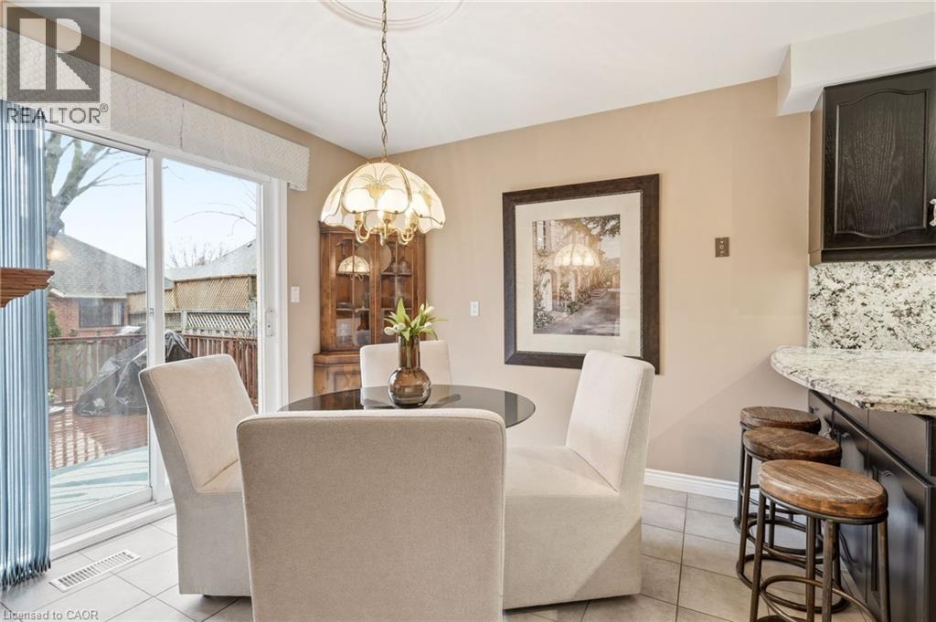 Breakfast Room with walk-out to Deck - 1156 Augustus Drive, Burlington, ON - Indoor Photo Showing Dining Room