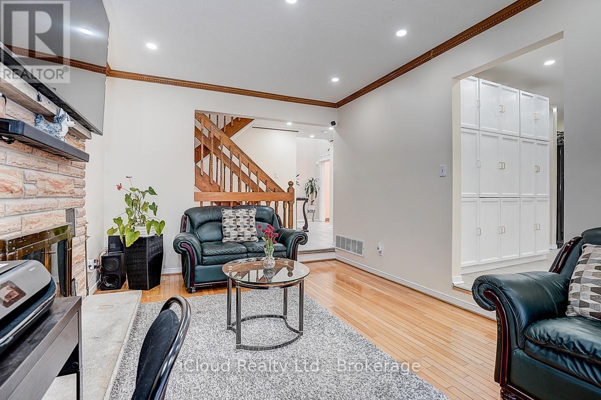 1114 Maple Gate Road, Pickering, ON - Indoor Photo Showing Living Room With Fireplace