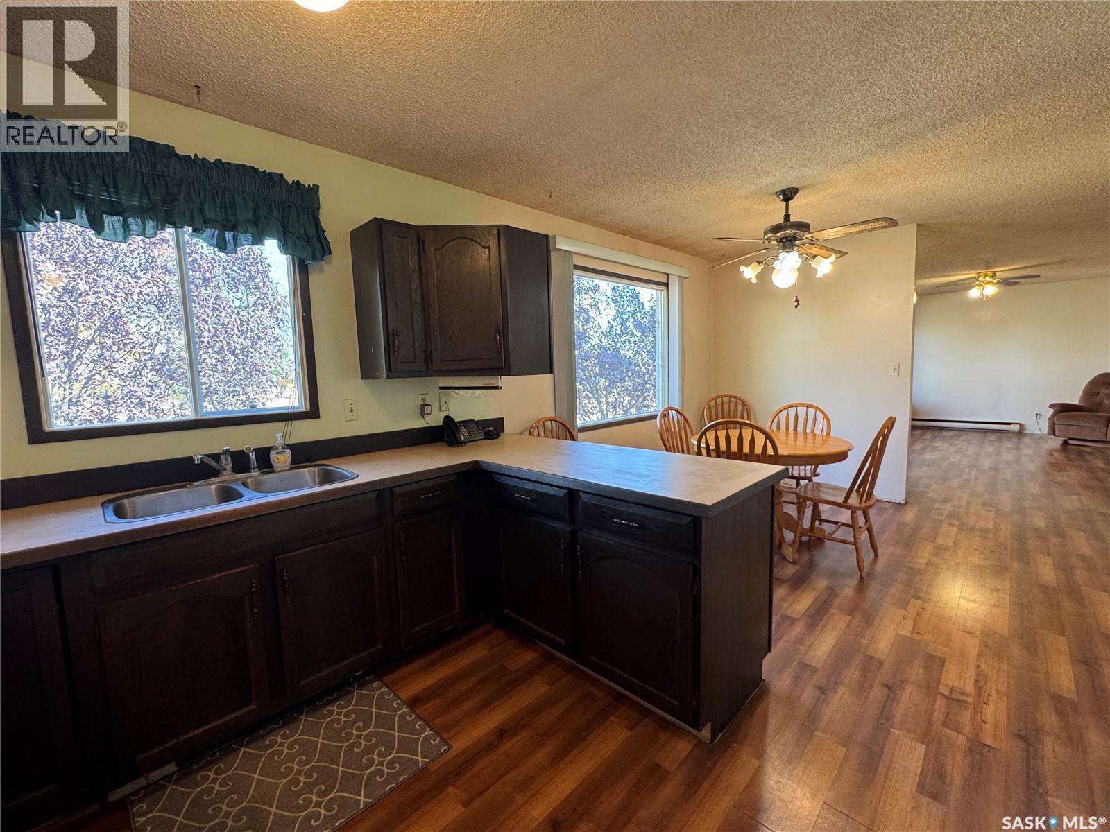 202 4Th Avenue, Landis, SK - Indoor Photo Showing Kitchen With Double Sink